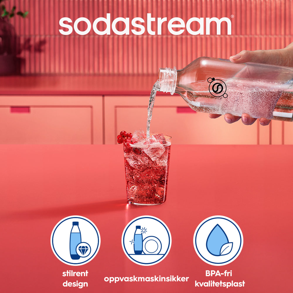 Fizz & Refresh 1L Flaske Svart