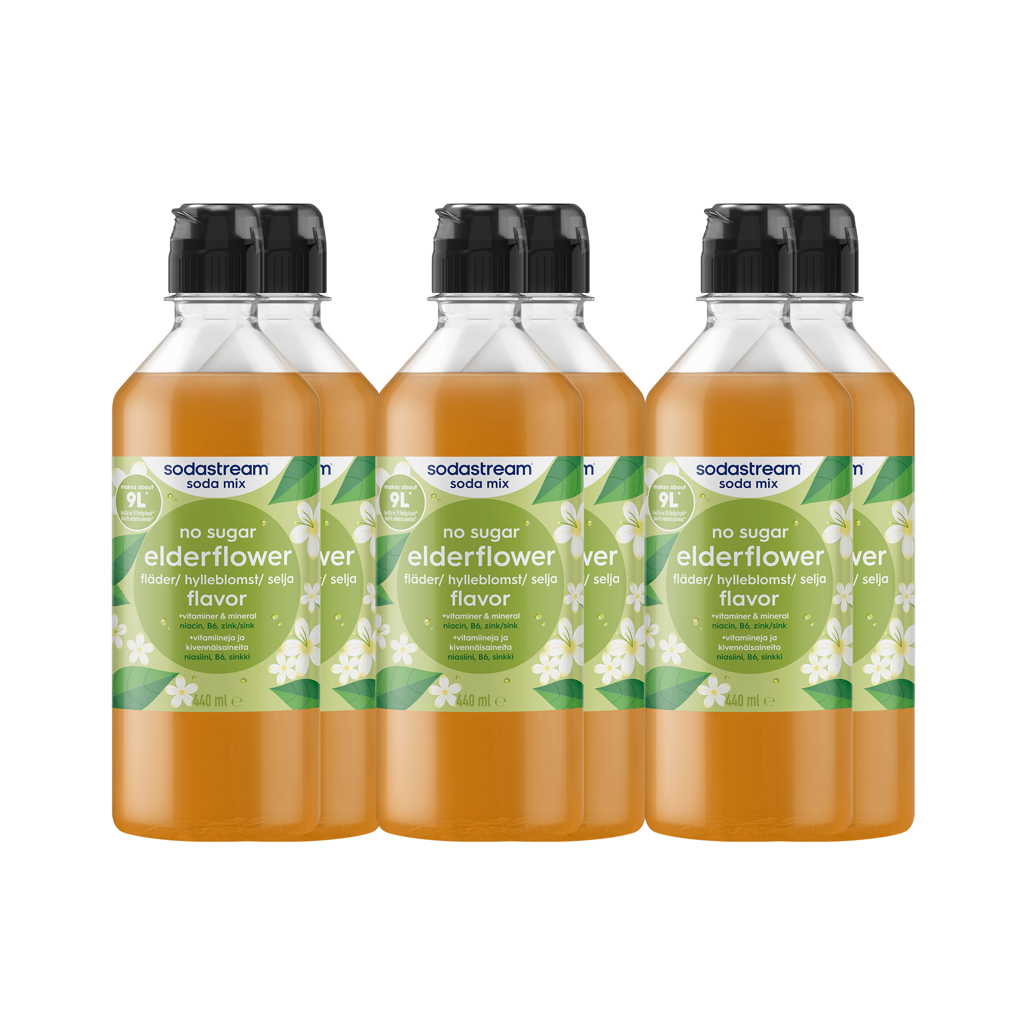 6-pack Elderflower sodastream