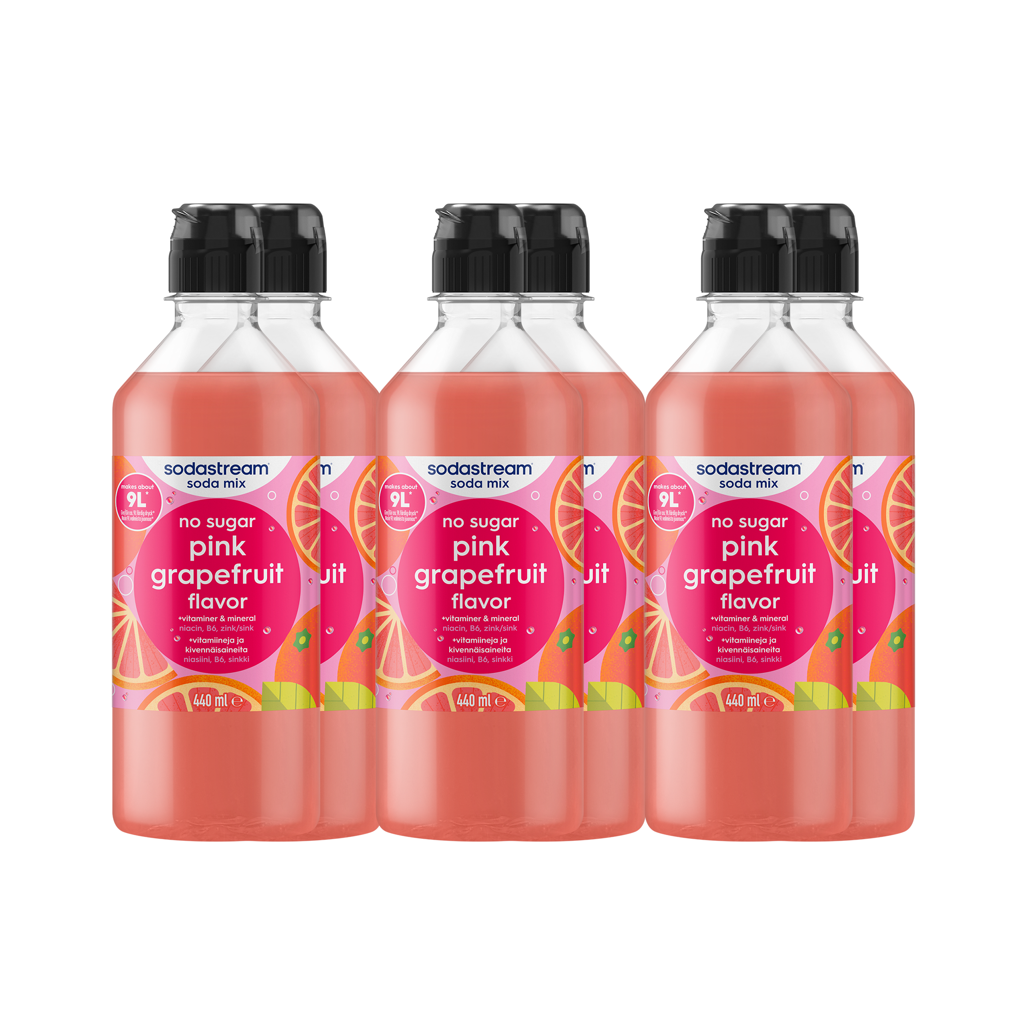 6-pack Pink Grapefruit sodastream